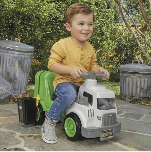Little Tikes Dirt Diggers Garbage Recycle Truck Scoot Ride On Real Working Horn - Picture 8 of 9