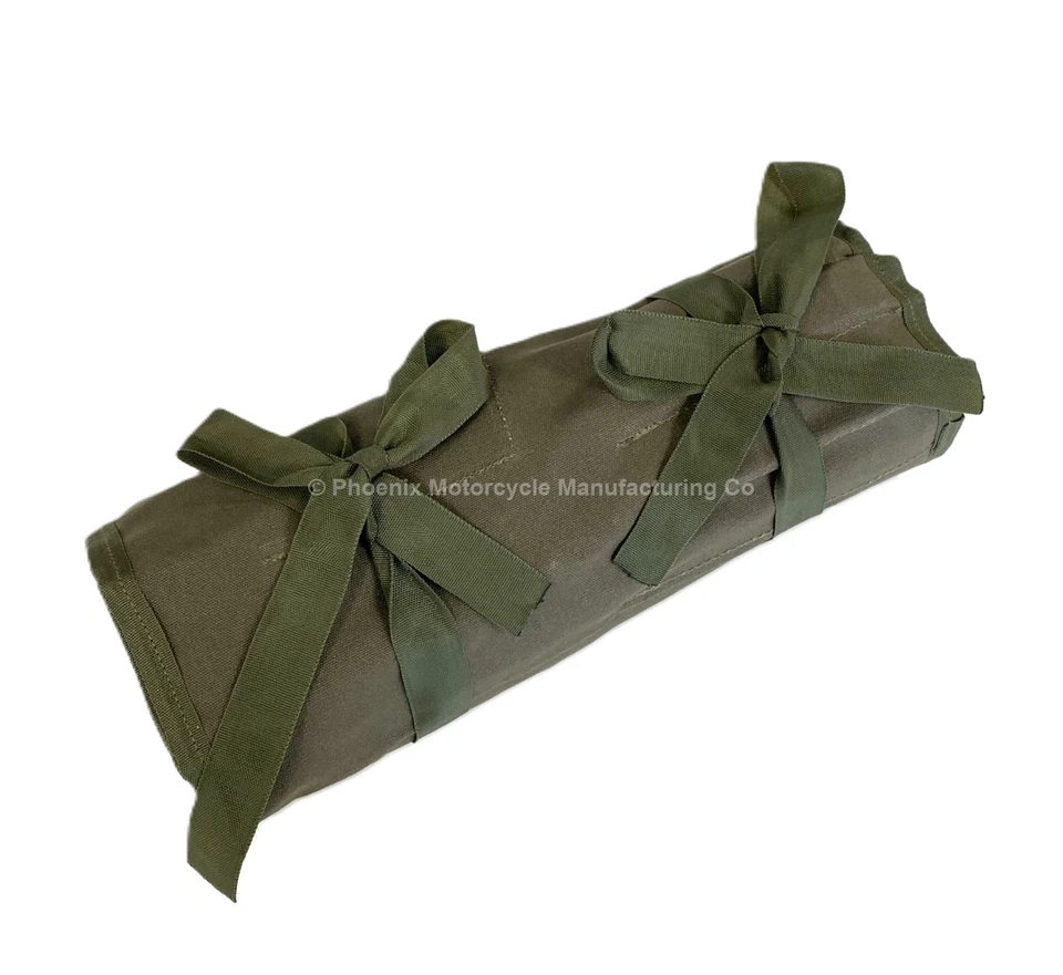 CLASSIC HEAVY DUTY WAXED CANVAS TOOL ROLL WITH 26 POCKETS — 第 2/4 张图片