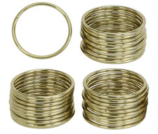 30-Pack Macrame Rings, 2-Inch Diameter, 3mm Thick, Gold Tone Metal, Craft DIY