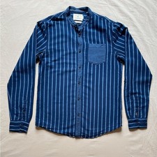 Scotch and Soda Blue Striped Long Sleeve Button Down Paradise Shirt Size Medium