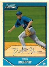 2007 Bowman Chrome Daniel Murphy Refractor Rookie Card SP RC #BC181 Mets /500. rookie card picture