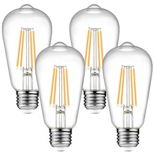 Ascher Dimmable Vintage LED Edison Bulbs, 6W, Equivalent 60W, 700 Lumens, 80 