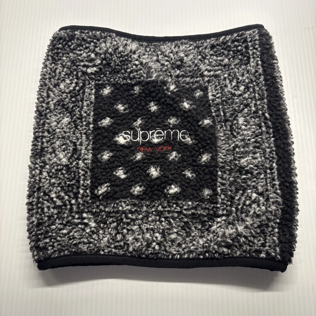 小物 Supreme Bandana Fleece Neck Gaiter Black Supreme Black Bandana Scarves for Men for sale | eBay