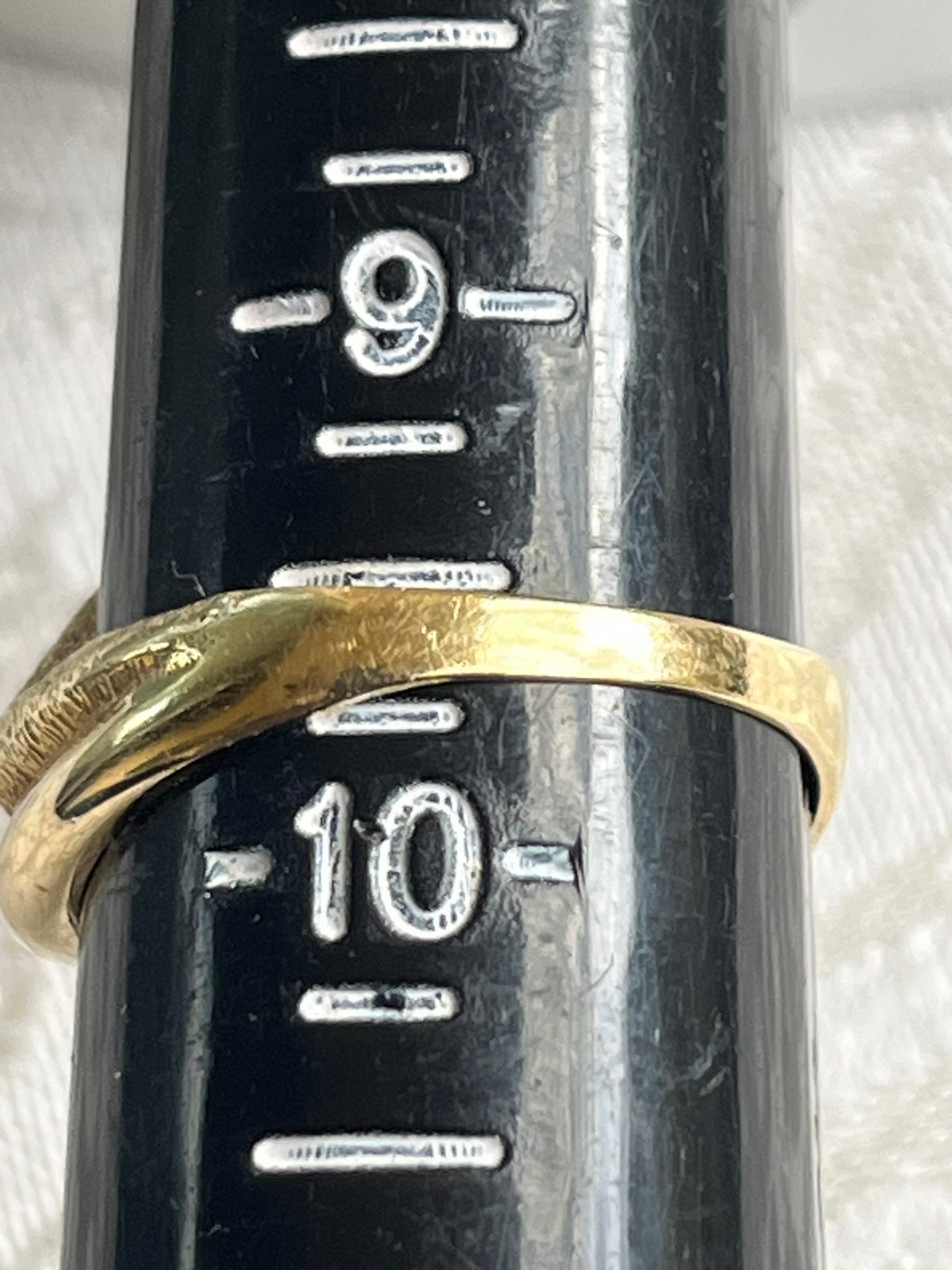 14K Solid Yellow Gold Chevron Statement Diamond S… - image 10