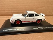 Porsche 911 Carrera RS 2.7 year 1973 white / red 1:43 Welly (PORSCHE MUSEUM)