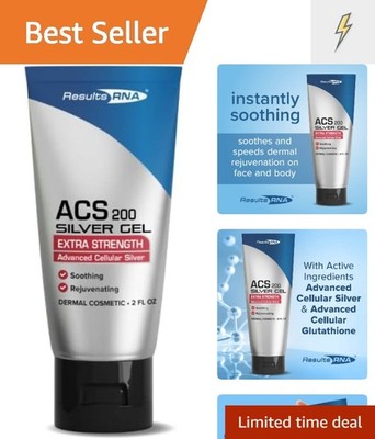 Superior Healing Silver Gel - ACS 200 Silver-Glutathione 2 oz for All Skin Types