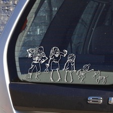 Zombie Family Car Bumper Stickers Set Of 9 Van Auto Vinyl Spooky Decals Zombie Family Car Bumper Stickers Set Of 9 Van Auto Vinyl Spooky Decals