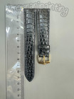 💎Rolex 20/16mm Black Crocodile Leather Band w/ 𝐑𝐎𝐋𝐄𝐗 Crown Gold Buckle NOS — photo 2