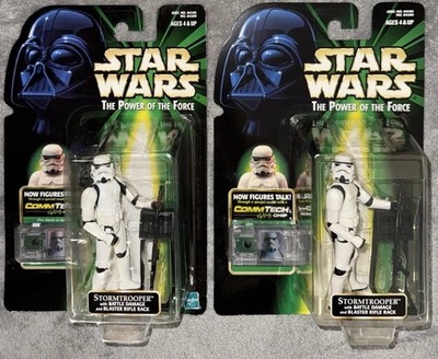 1999 Star Wars Stormtrooper Action Figure Lot Of 2 Perfect For Dioramas 81SW