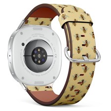 Bees Yellow Soft Vegan Leather Watch Band 40/44/46mm