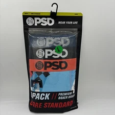 PSD Core Standard Premium Boxer Briefs 3 Pack Size Large - New- Sunburst Luxe