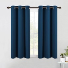 NICETOWN Blackout Curtains 2 Panels W42xL60 Moroccan Blue Thermal Grommet