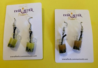 Stylish Beverage Earrings Unique, Party, Cute, Festive, Casual Cocktail Lot Of 2