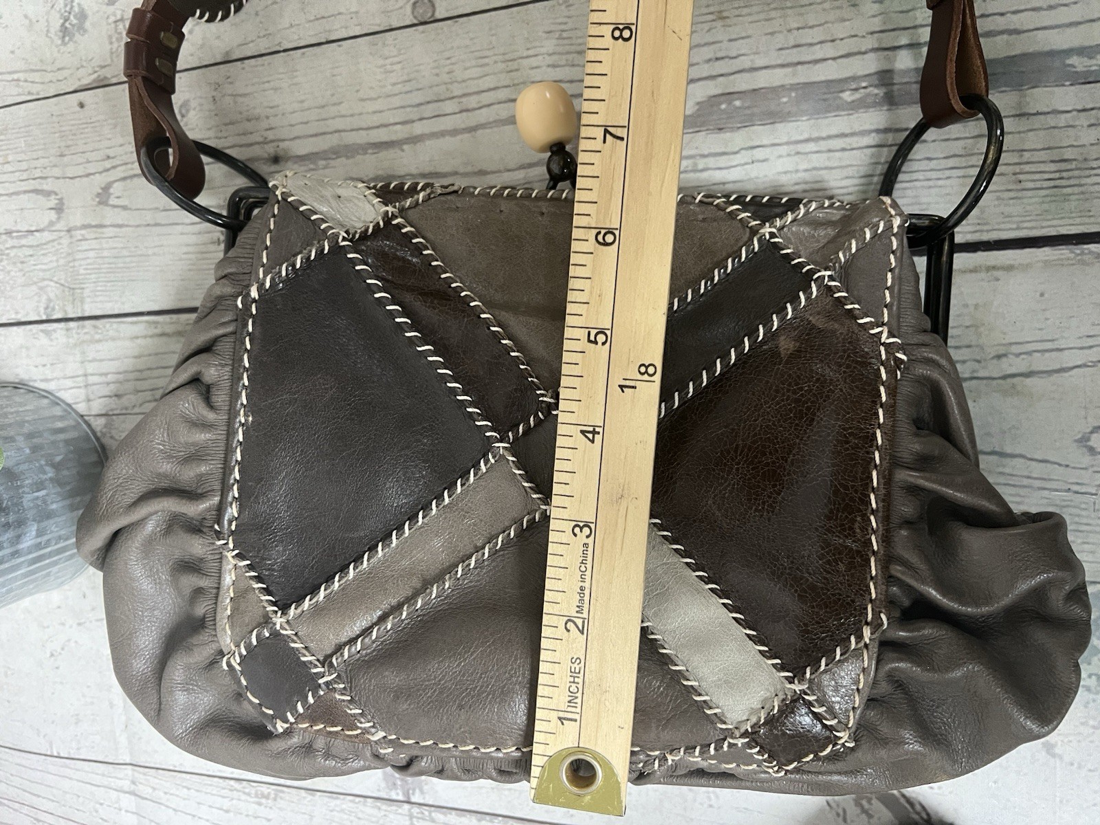 Jamin Puech Silver Leather Patchwork Shoulder Bag… - image 4