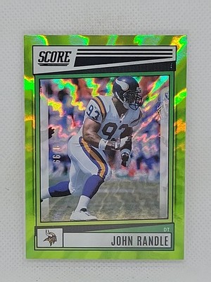 John Randle 2022 Panini Score Lime Green Electricity #112 NrMt Ser #19/99