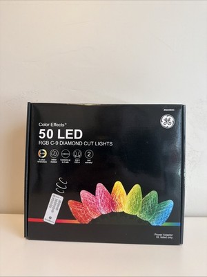 GE Color Effects 50 RGB C9 32.6-ft Multi-Function LED Christmas String Lights
