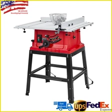 Table Saw 10 Inch 5000RPM 90° Cross Cut & 0-45° Bevel Cut Stand & Protective NEW
