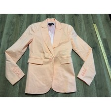 Body by Victoria Blazer Women 6 Peach Adult Cotton Blend Career Professional EX