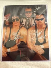 Bret Hart Jim Neidhart and Jimmy Hart triple auto auto hart Foundation WWF/WWE