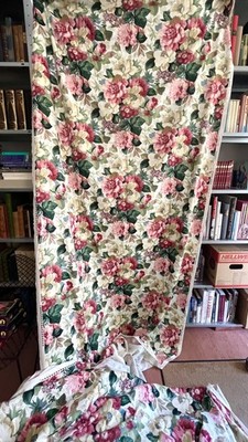 Vintage Stoff von Hardy Fabrics UK 12 x 1,4 m 100% Cotton Blumenmuster Gardenia