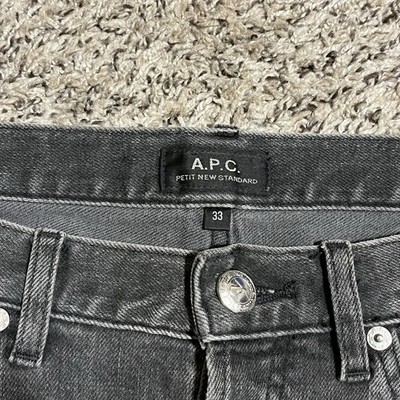 APC Jeans Petit New Standard 33x34 Stretch Denim Slim Taper Preppy 