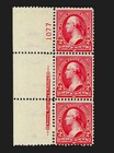 #279Bh Vermilion. Mint Original Gum Plate Strip of Three. Fresh, Sound. — photo 1
