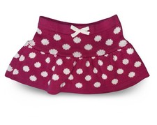 2012 Girls Skater Skirt Toddler Knit Skirt Pink Polka Dot Bow Size 2T
