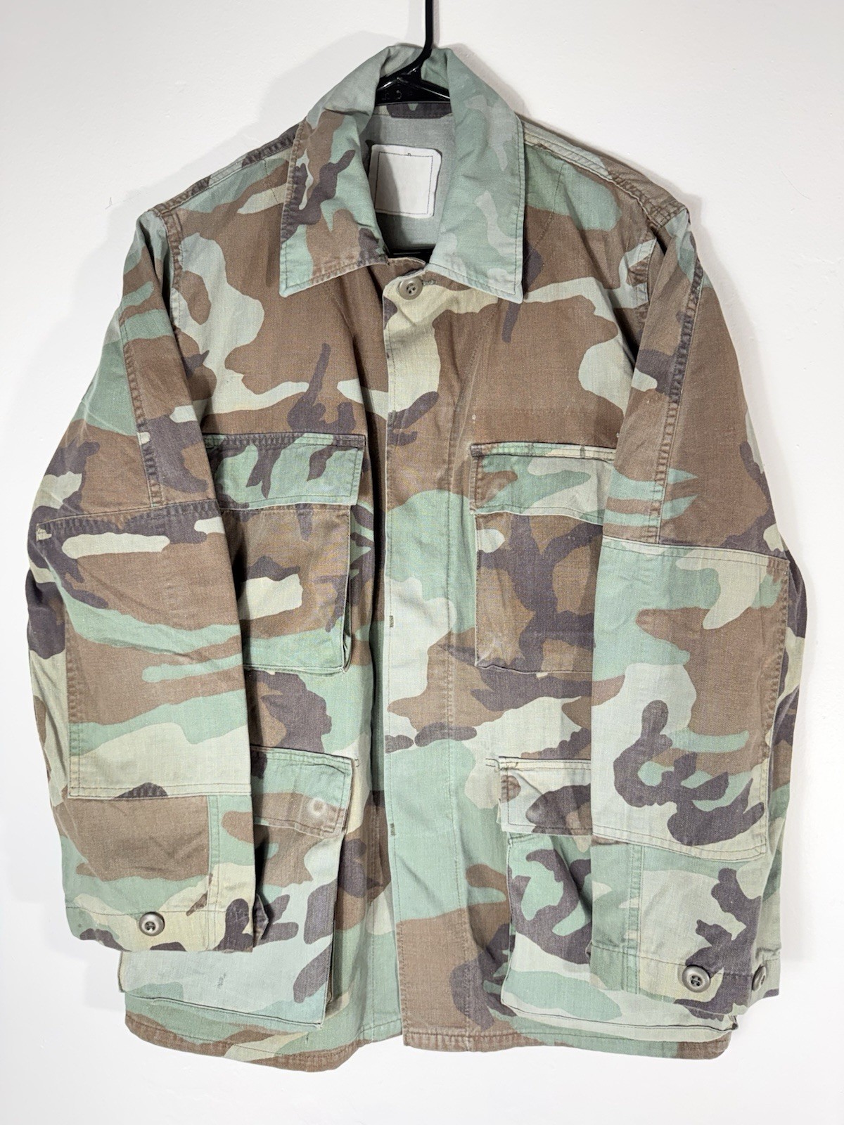 Unisex Army Camo Military Field Jacket Cotton Button Front Pockets One Size - second product detail image
