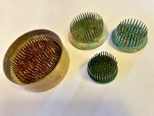 Lot 4 sizes Vintage Brass / Metal Flower Frogs