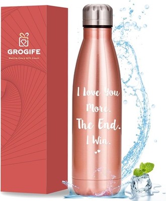 Edelstahl Trinkflasche Vakuumisoliert 500ml Getränk Sport Gym Metall Flachmann