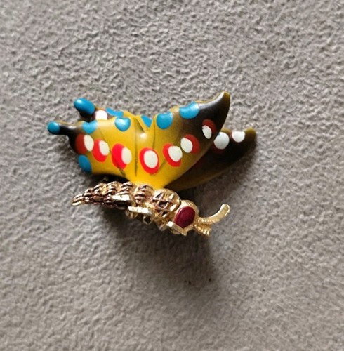 VINTAGE BROSCHE - SCHMETTERLING -