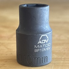 Matco Tools 10mm Shallow Impact Socket 38 Drive 6 Point Adv Bp10mv6 New Matco Tools 10mm Shallow Impact Socket 38 Drive 6 Point Adv Bp10mv6 New