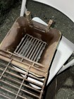 Vintage Portable Small Hibachi Charcoal Grill, Metal Grate, Wood Handle Brown — photo 9