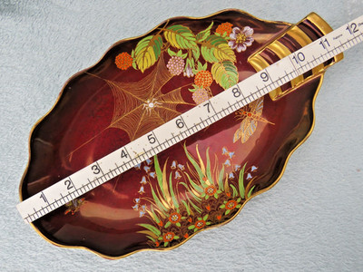Große Vintage Carlton Ware Rouge Royal Spinnennetz Servierschale perfekter Zustand