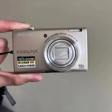 Nikon COOLPIX S6200 Digital Camera 16MP 10x Optical Zoom Silver Fast shipping