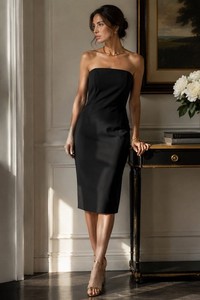 strapless gold dress Peyton Satin Maxi V. Chapman x Kristopher group-613f making it the perfect Color:Stripe Gray