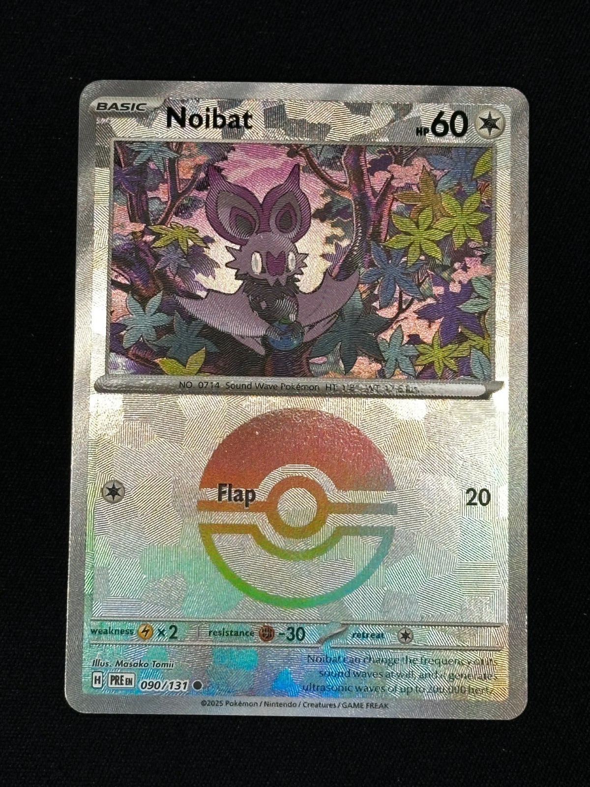 Pokemon Noibat (Poke Ball Pattern) 090/131 Sv: Prismatic Evolutions Holo