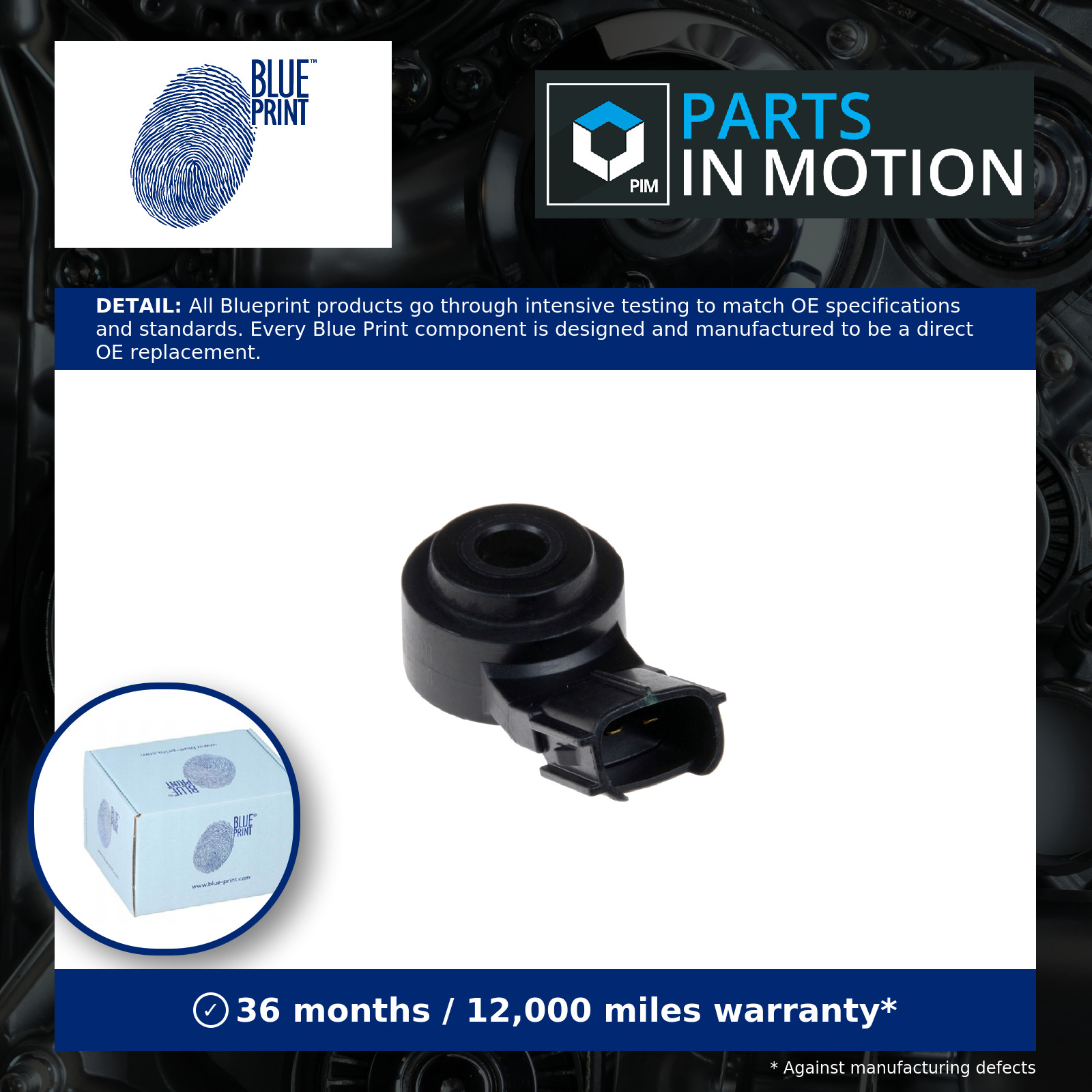 Knock Sensor fits TOYOTA YARIS/VITZ NHP130 1.5 2012 on 1NZ-FXE Blue Print New - Image 8