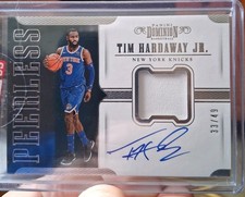 2017-18 Panini Dominion Peerless Jersey Auto Tim Hardaway Jr. Knicks Patch #33/…