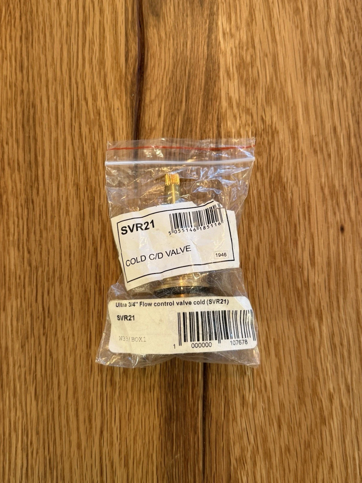 SVR21 Hudson Reed On Off Flow Control Valve Ultra 3/4" Cold C/D Valve - New
