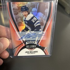 2025-26 UD Allure Rookie Red Rainbow Auto Jack Williams 104 Blue Jackets