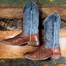 Anderson Bean Boots Mens 12 D Bison Blue S1116 Mike Tyson Style