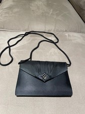 Black Evening Bag Pacific Express Black Satin Rhinestone