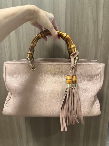 GUCCI Bamboo Handbag Pink 323660