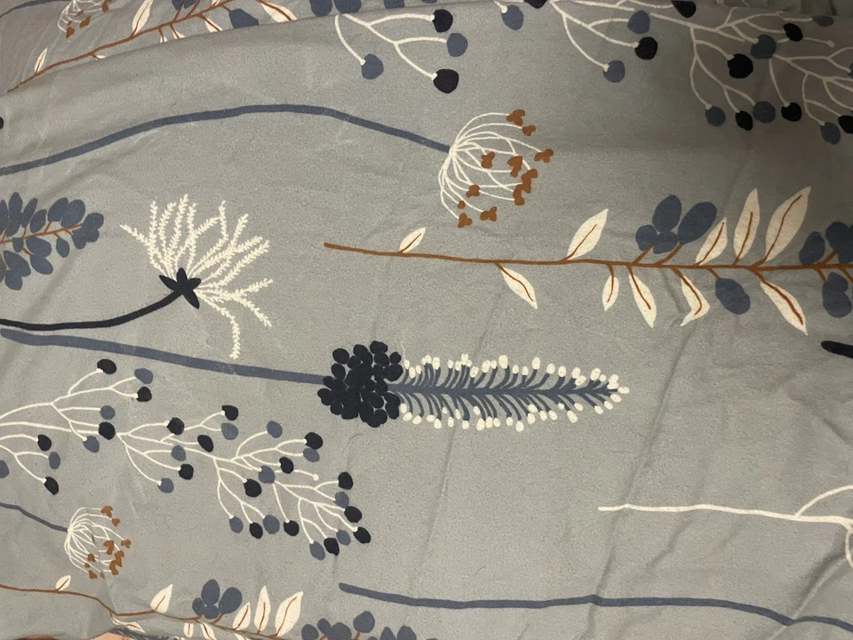 Funda nórdica Garnet Hill High Line franela king/cal king + 3 fundas king, azul Foto 2 de 4