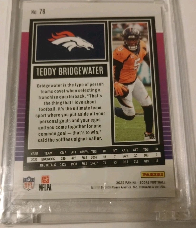 Puntuación 2022 - Teddy Bridgewater #78 Teal Wave/199 Foto 2 de 2