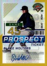 2024 Panini Prospect Edition Holo Ticket Signatures Gold #82 Blake Wolters /10