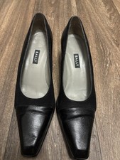 VTG Bally Pump Heels Women s Shoes Size US 7 Black Leather/Suede