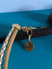Bracelet Hermès Authentique, Cuir Rouge, Fermoir Doré Jumbo, Palladium, Occasion