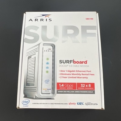 ARRIS SURFboard SB6183 DOCSIS 3.0 Cable Modem 686Mbps Ethernet Energy-Efficient